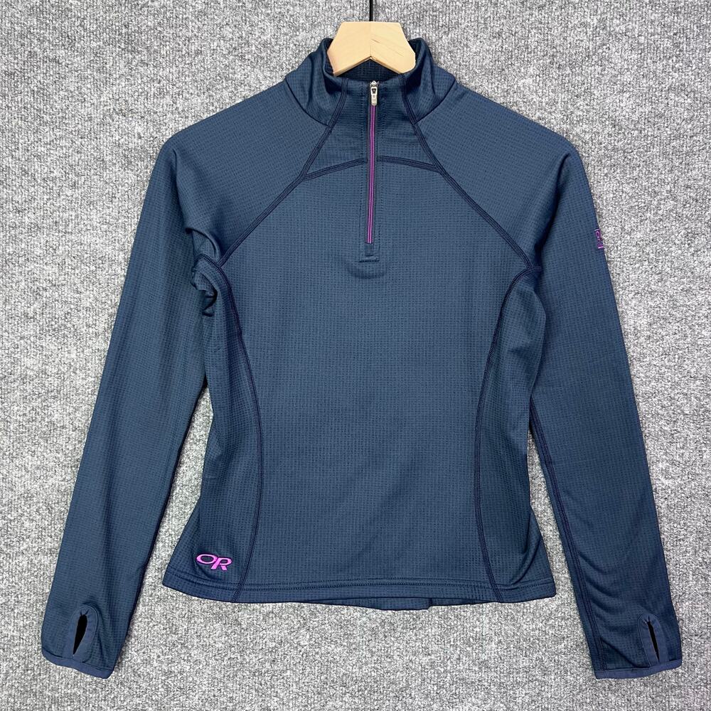 Outdoor Research Radiant Waffle Grid Lined 1/4 Zip Pullover Womens Sz  XS